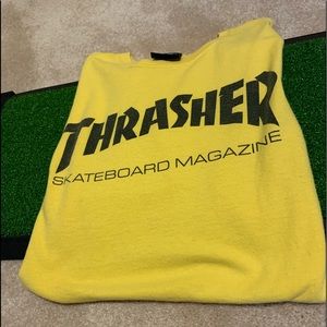 Thrasher yellow t shirt